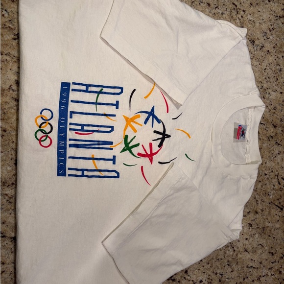Vintage Atlanta 1996 Olympics White T-Shirt - Picture 2 of 5